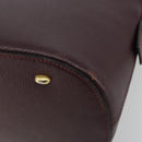 CELINE Hand Bag Leather 2way Purple Gold Auth ep14976-16
