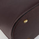 CELINE Hand Bag Leather 2way Purple Gold Auth ep14976-17