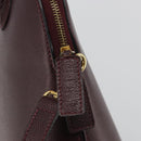 CELINE Hand Bag Leather 2way Purple Gold Auth ep14976-9