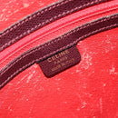 CELINE Hand Bag Leather 2way Purple Gold Auth ep14976-10