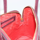 CELINE Hand Bag Leather 2way Purple Gold Auth ep14976-20