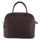CELINE Hand Bag Leather 2way Purple Gold Auth ep14976-2