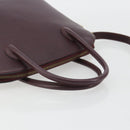 CELINE Hand Bag Leather 2way Purple Gold Auth ep14976-7