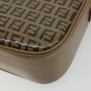 FENDI Zucchino Canvas Schoudertas Gecoat Canvas Beige Goud Auth ep14978-16