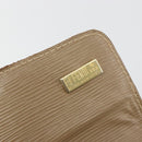 FENDI Zucchino Canvas Schoudertas Gecoat Canvas Beige Goud Auth ep14978-19