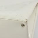 GUCCI Tote Bag Patent leather 2way White Silver 000 1118 0503 Auth ep14980-17