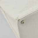 GUCCI Tote Bag Patent leather 2way White Silver 000 1118 0503 Auth ep14980-10