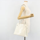 GUCCI Tote Bag Patent leather 2way White Silver 000 1118 0503 Auth ep14980-23