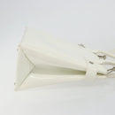 GUCCI Tote Bag Patent leather 2way White Silver 000 1118 0503 Auth ep14980-3