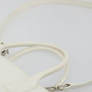 GUCCI Tote Bag Patent leather 2way White Silver 000 1118 0503 Auth ep14980-8