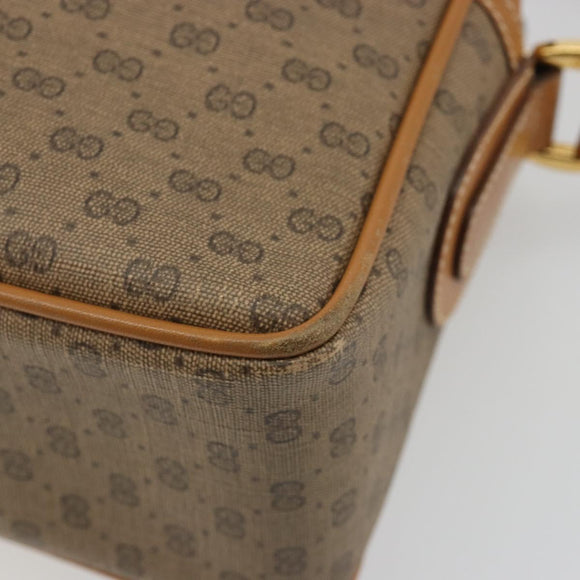 GUCCI Micro GG Supreme Shoulder Bag PVC Beige Gold 001 093 0942 Auth ep14983