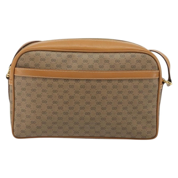 GUCCI Micro GG Supreme Shoulder Bag PVC Beige Gold 001 093 0942 Auth ep14983