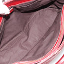 CELINE Hand Bag Leather Red Gold Auth ep14985-11