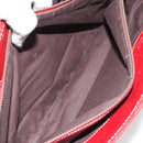 CELINE Hand Bag Leather Red Gold Auth ep14985-24
