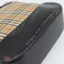 Burberrys Nova Check Hand Bag Canvas Beige Gold Auth ep14987-10