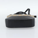 Burberrys Nova Check Hand Bag Canvas Beige Gold Auth ep14987-5