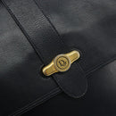 Christian Dior Shoulder Bag Leather Navy Gold Auth ep14988-17