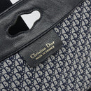 Christian Dior Shoulder Bag Leather Navy Gold Auth ep14988-11