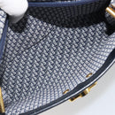 Christian Dior Shoulder Bag Leather Navy Gold Auth ep14988-12