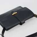 Christian Dior Shoulder Bag Leather Navy Gold Auth ep14988-6