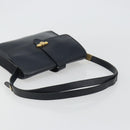 Christian Dior Shoulder Bag Leather Navy Gold Auth ep14988-7