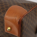 CELINE Macadam Canvas Boston Bag PVC Leather Brown Gold Auth ep14989A-15