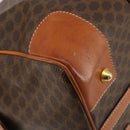 CELINE Macadam Canvas Boston Bag PVC Leather Brown Gold Auth ep14989A-16