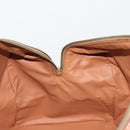CELINE Macadam Canvas Boston Bag PVC Leather Brown Gold Auth ep14989A-19
