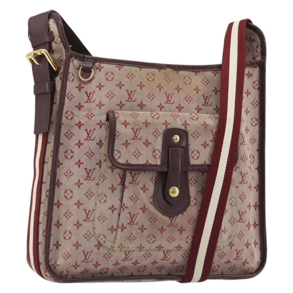 LOUIS VUITTON Monogram Mini Besace Mary Kate Bag Red M92321 LV Auth ep14990
