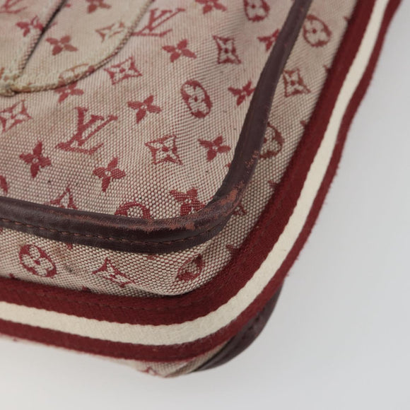 LOUIS VUITTON Monogram Mini Besace Mary Kate Bag Red M92321 LV Auth ep14990
