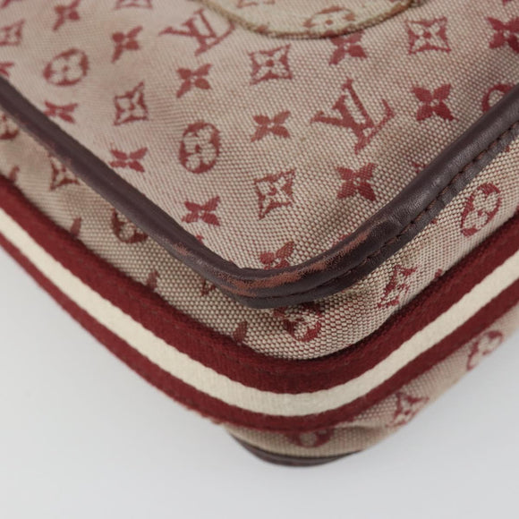 LOUIS VUITTON Monogram Mini Besace Mary Kate Bag Red M92321 LV Auth ep14990