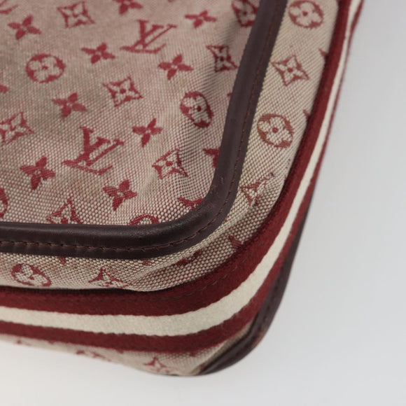 LOUIS VUITTON Monogram Mini Besace Mary Kate Bag Red M92321 LV Auth ep14990