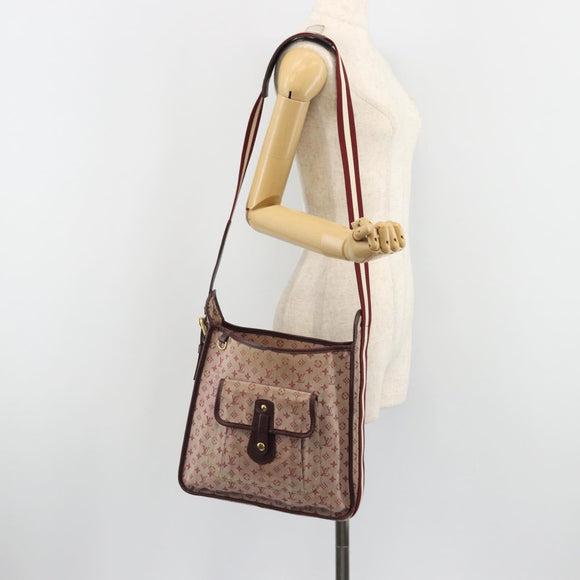 LOUIS VUITTON Monogram Mini Besace Mary Kate Bag Red M92321 LV Auth ep14990