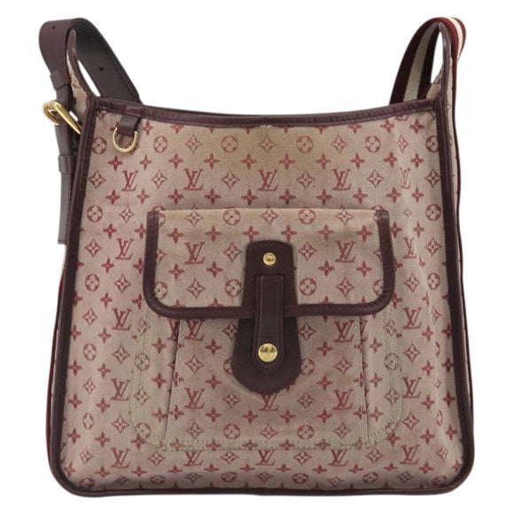 LOUIS VUITTON Monogram Mini Besace Mary Kate Bag Red M92321 LV Auth ep14990