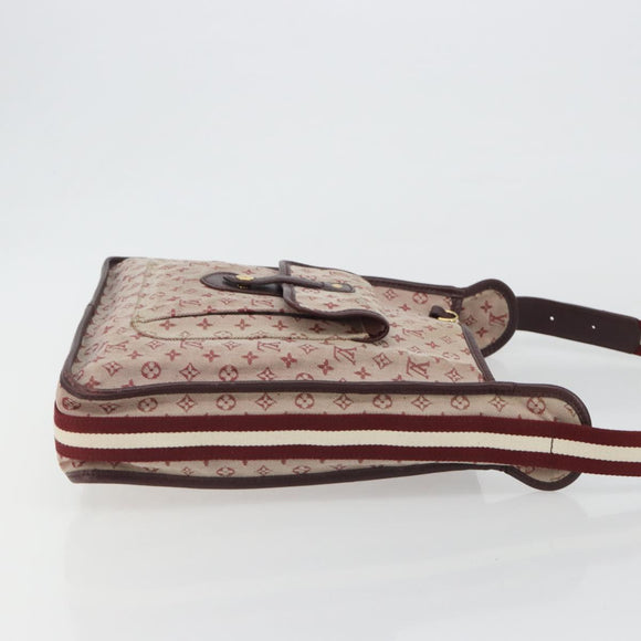 LOUIS VUITTON Monogram Mini Besace Mary Kate Bag Red M92321 LV Auth ep14990