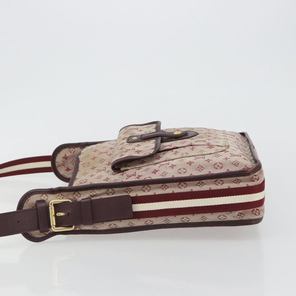 LOUIS VUITTON Monogram Mini Besace Mary Kate Bag Red M92321 LV Auth ep14990