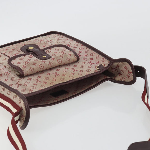 LOUIS VUITTON Monogram Mini Besace Mary Kate Bag Red M92321 LV Auth ep14990