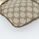 GUCCI GG Supreme Web Sherry Line Tas PVC Beige Goud 68 02 047 Auth ep14991-16