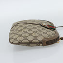 GUCCI GG Supreme Web Sherry Line Tas PVC Beige Goud 68 02 047 Auth ep14991-4