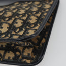 Christian Dior Trotter Canvas Clutch Bag Navy Gold Auth ep14992-10