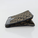 Christian Dior Trotter Canvas Clutch Bag Navy Gold Auth ep14992-5