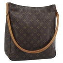 LOUIS VUITTON Monogram Looping GM Shoulder Bag M51145 LV Auth ep14997-1