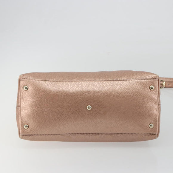 GUCCI Soho Hand Bag Leather 2way Pink Gold 308362 Auth ep15003A