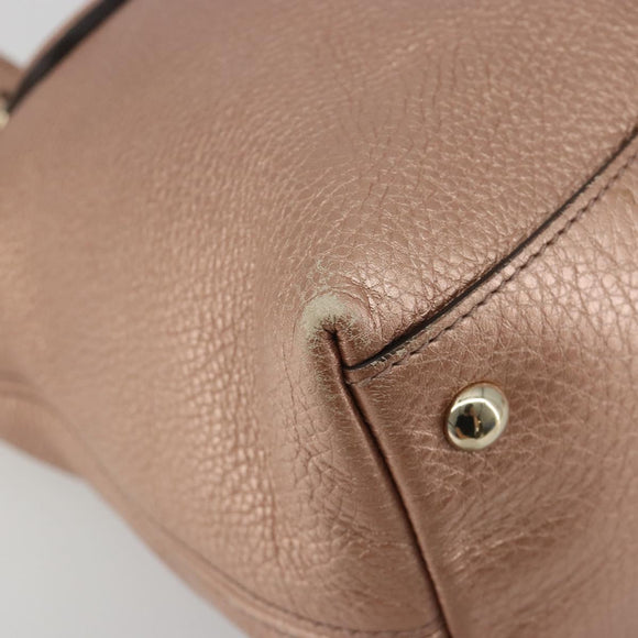 GUCCI Soho Hand Bag Leather 2way Pink Gold 308362 Auth ep15003A