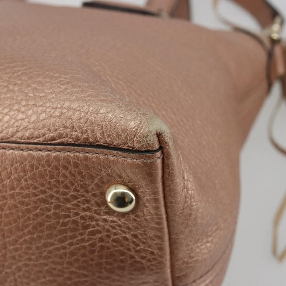 GUCCI Soho Hand Bag Leather 2way Pink Gold 308362 Auth ep15003A