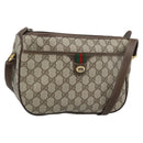 GUCCI GG Supreme Web Sherry Line Bag PVC Beige Gold 89 02 077 Auth ep15007-1