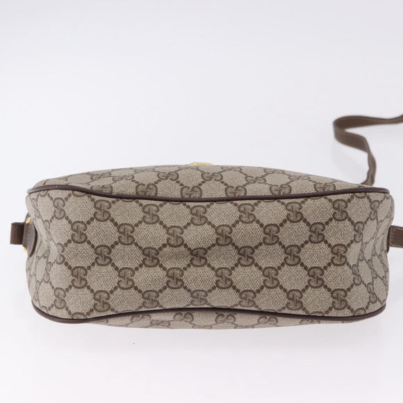 GUCCI GG Supreme Web Sherry Line Bag PVC Beige Gold 89 02 077 Auth ep15007
