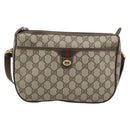 GUCCI GG Supreme Web Sherry Line Bag PVC Beige Gold 89 02 077 Auth ep15007-13