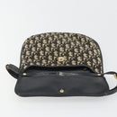 Christian Dior Trotter Canvas Shoulder Bag Navy Gold Auth ep15009-9