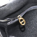 Christian Dior Trotter Canvas Shoulder Bag Navy Gold Auth ep15009-21